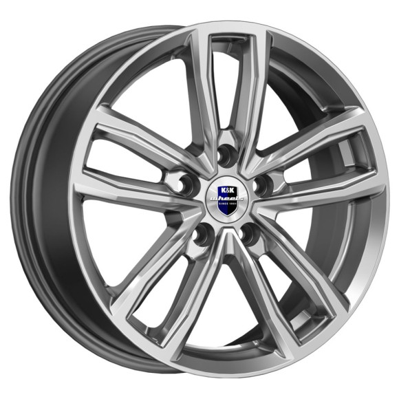 Диски КиК  Каланг (КС1086)  6,5\R17 5*114,3 ET37  d66,6  Дарк платинум  [81758]  <С>  Fb max 575 kg