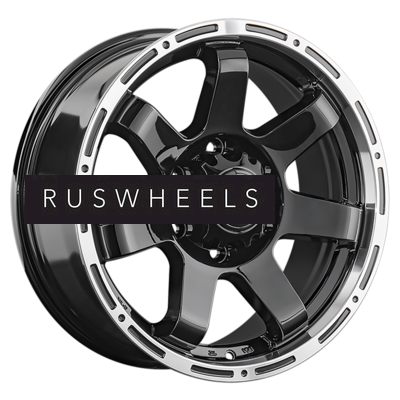 Диски LS 7,5x17/6x139,7 ET25 D106,1 1289 BKL (конус, Колпак+лого)